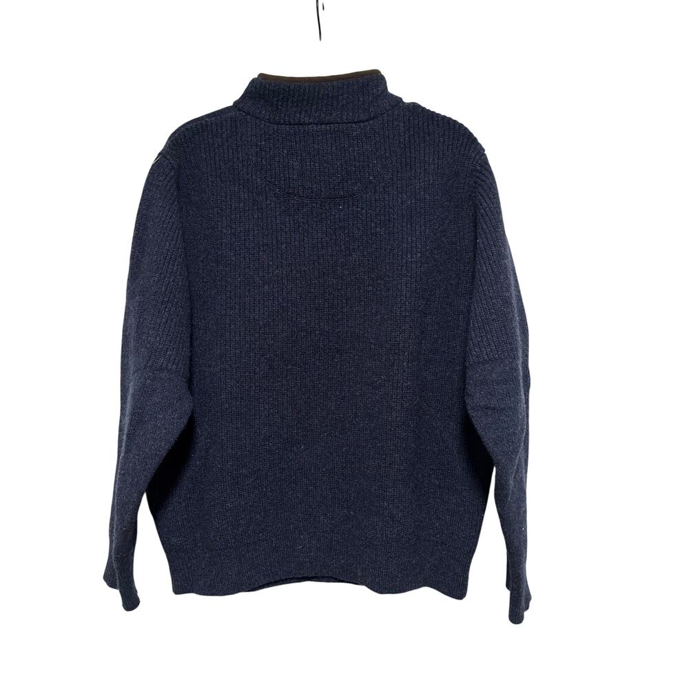 L.L.Bean Men's Navy Merino Wool Half Zip Sweater M - Picture 8 of 8